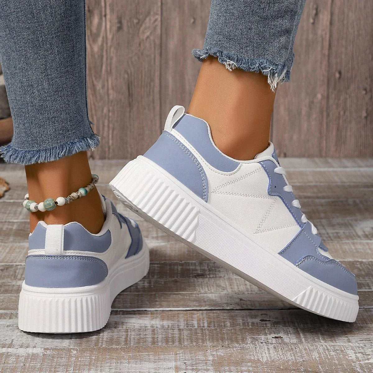 Thick Bottom Lightweight Student Casual Sports Skate Shoes - VAleG