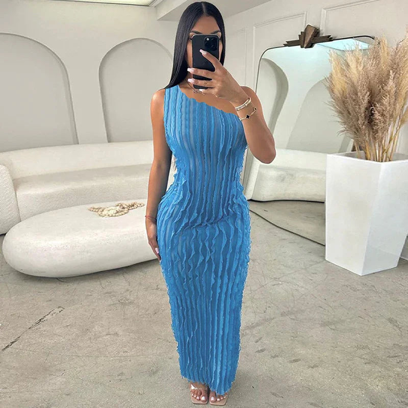 Backless High Waist Sheath Dress - VAleG