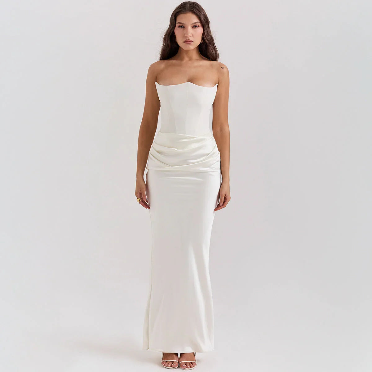 Slim Tube Top Long Dress Sexy Fashion Bandeau Backless Party Evening Dresses For Women Clothing - VAleG