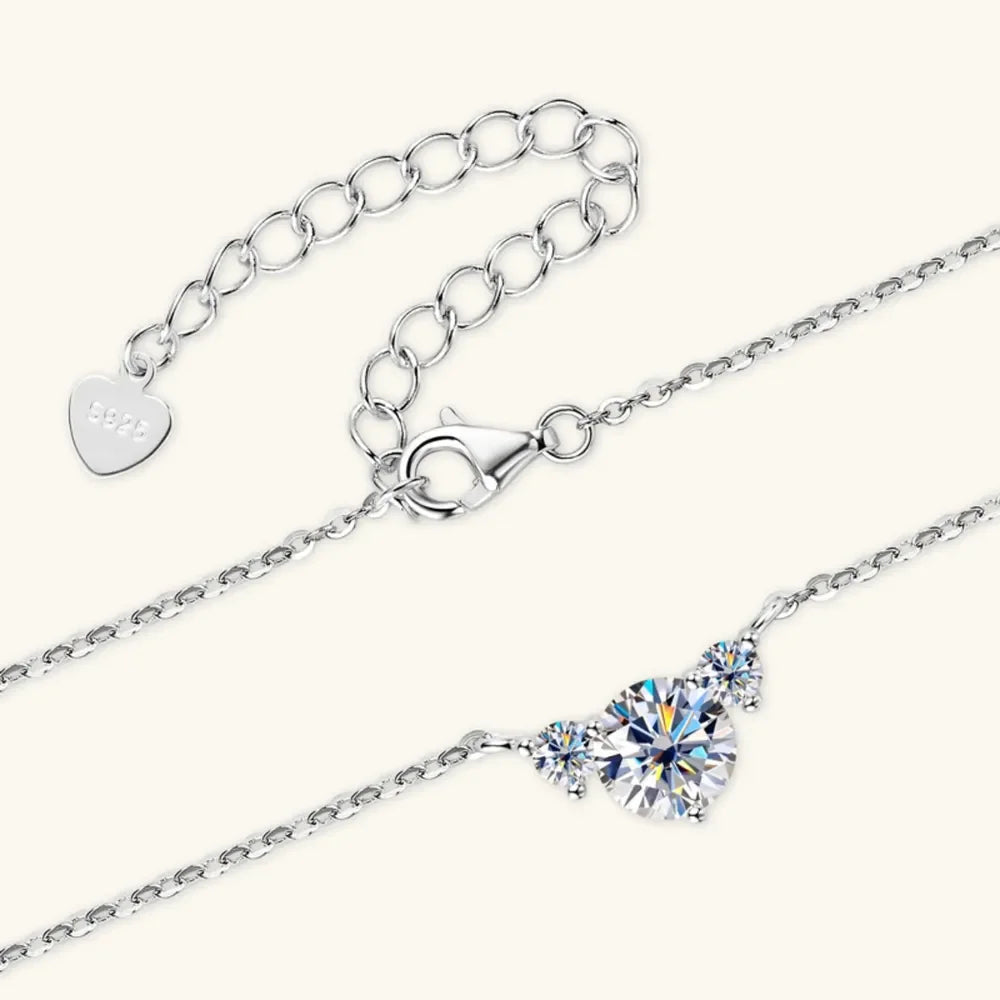 1.2 Carat Moissanite 925 Sterling Silver Necklace - VAleG