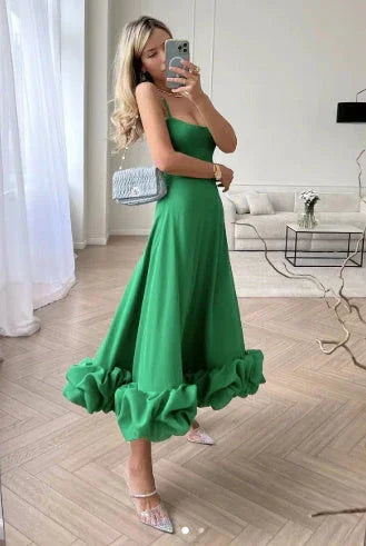 Fashion Suspenders Large Flower Swing Three-dimensional Flower A- Line Skirt Womens Clothing - VAleG