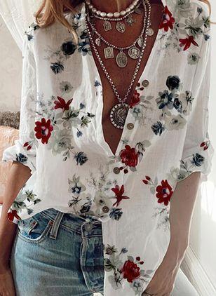 Loose V-neck blouse - VAleG
