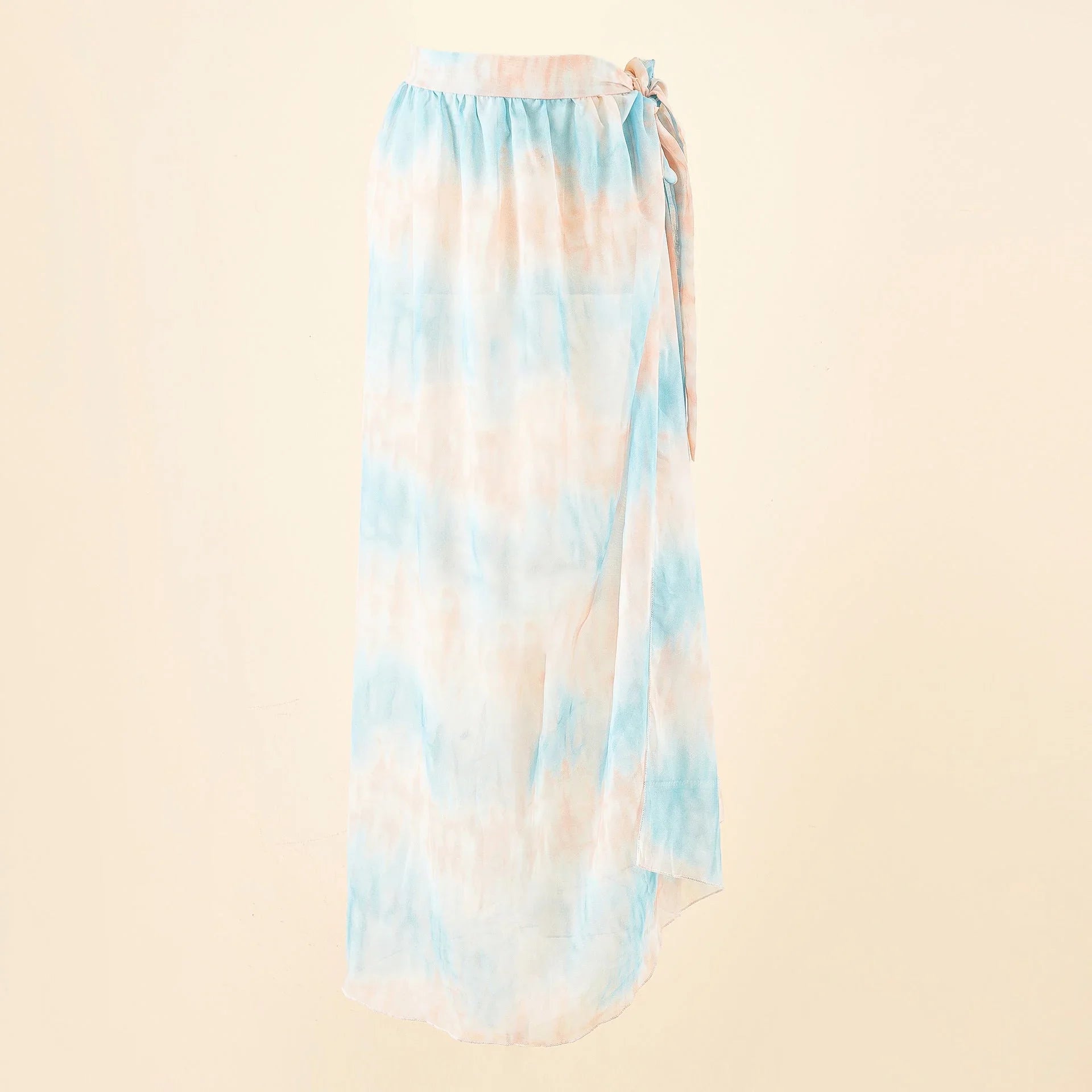 Leopard Beach Resort Chiffon Print Tie-Dye Tie Beach Wrap Dress - VAleG