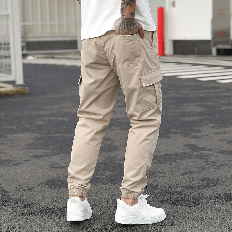 Men's Overalls Loose Casual Cropped Pants - VAleG