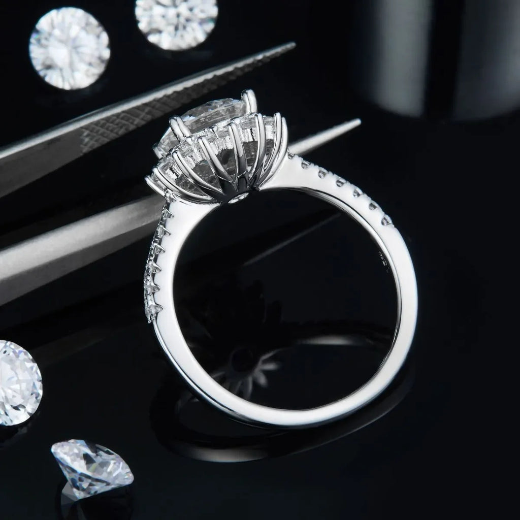 2 Carat Moissanite 925 Sterling Silver Ring - VAleG