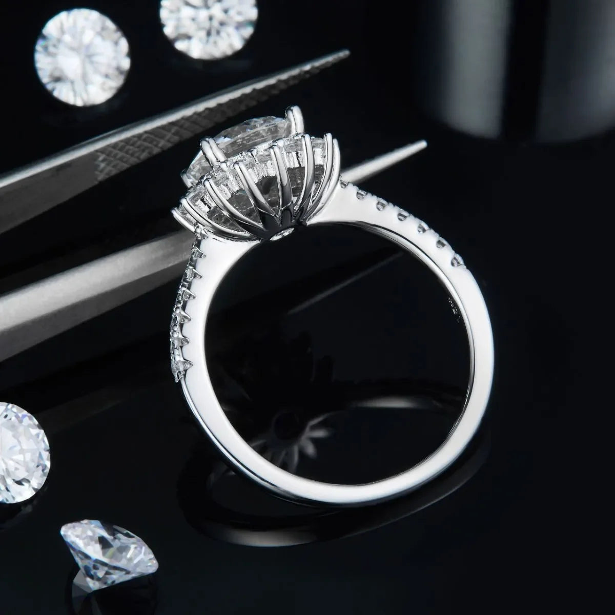 2 Carat Moissanite 925 Sterling Silver Ring - VAleG
