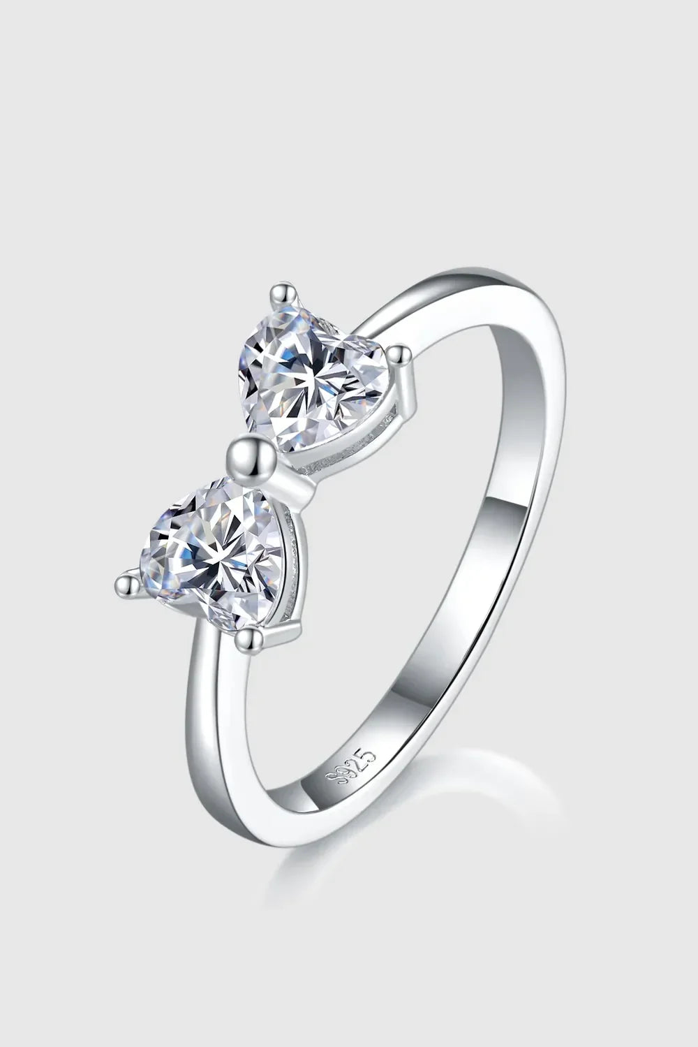 1 Carat Moissanite 925 Sterling Silver Bow Ring - VAleG
