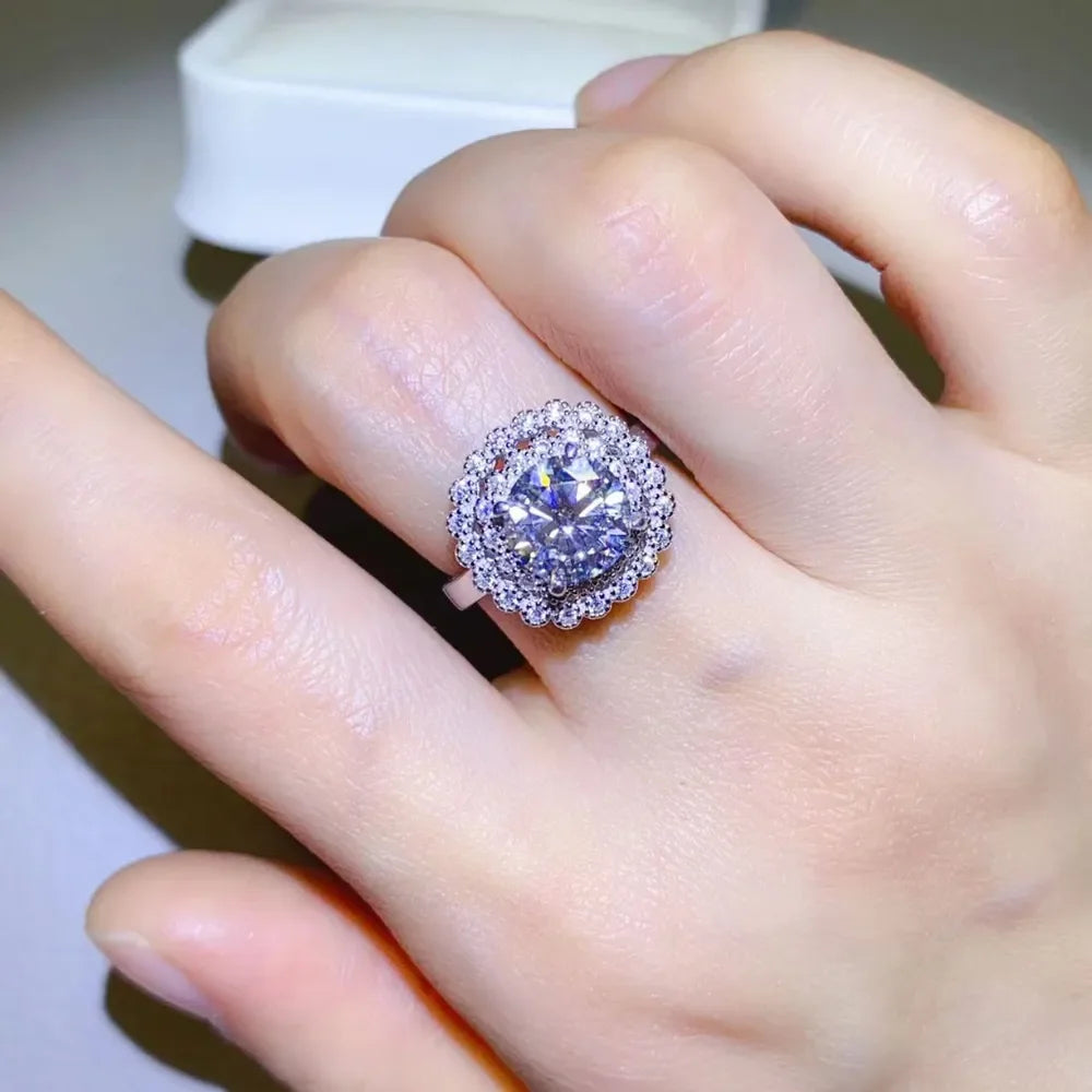 2 Carat Moissanite 925 Sterling Silver Ring - VAleG