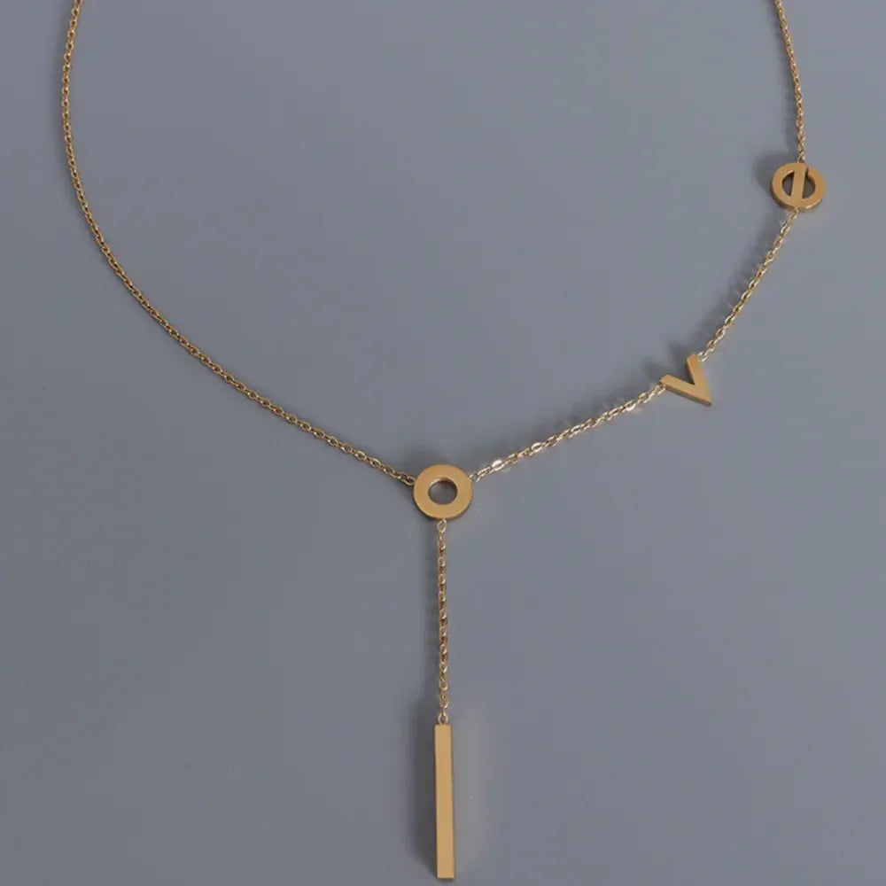 Titanium Steel Letter Necklace - VAleG