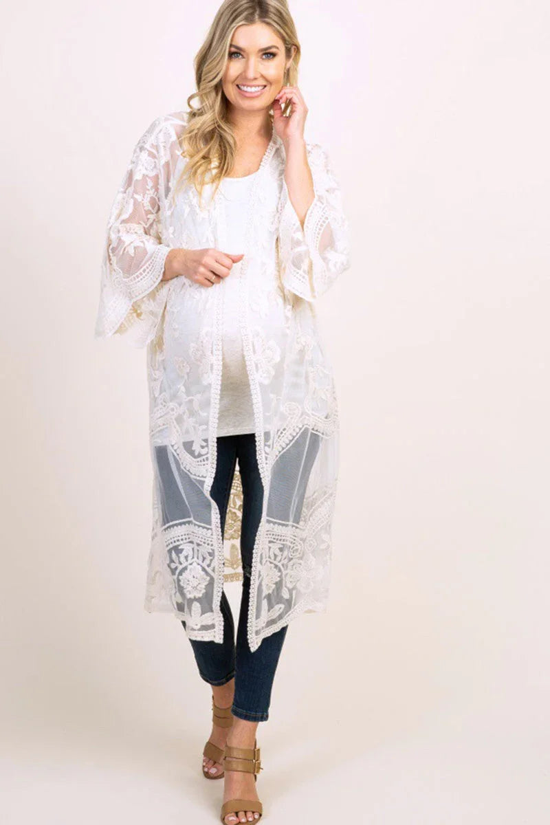 Beach Lace Cardigan Sunscreen Coat Blouse - VAleG