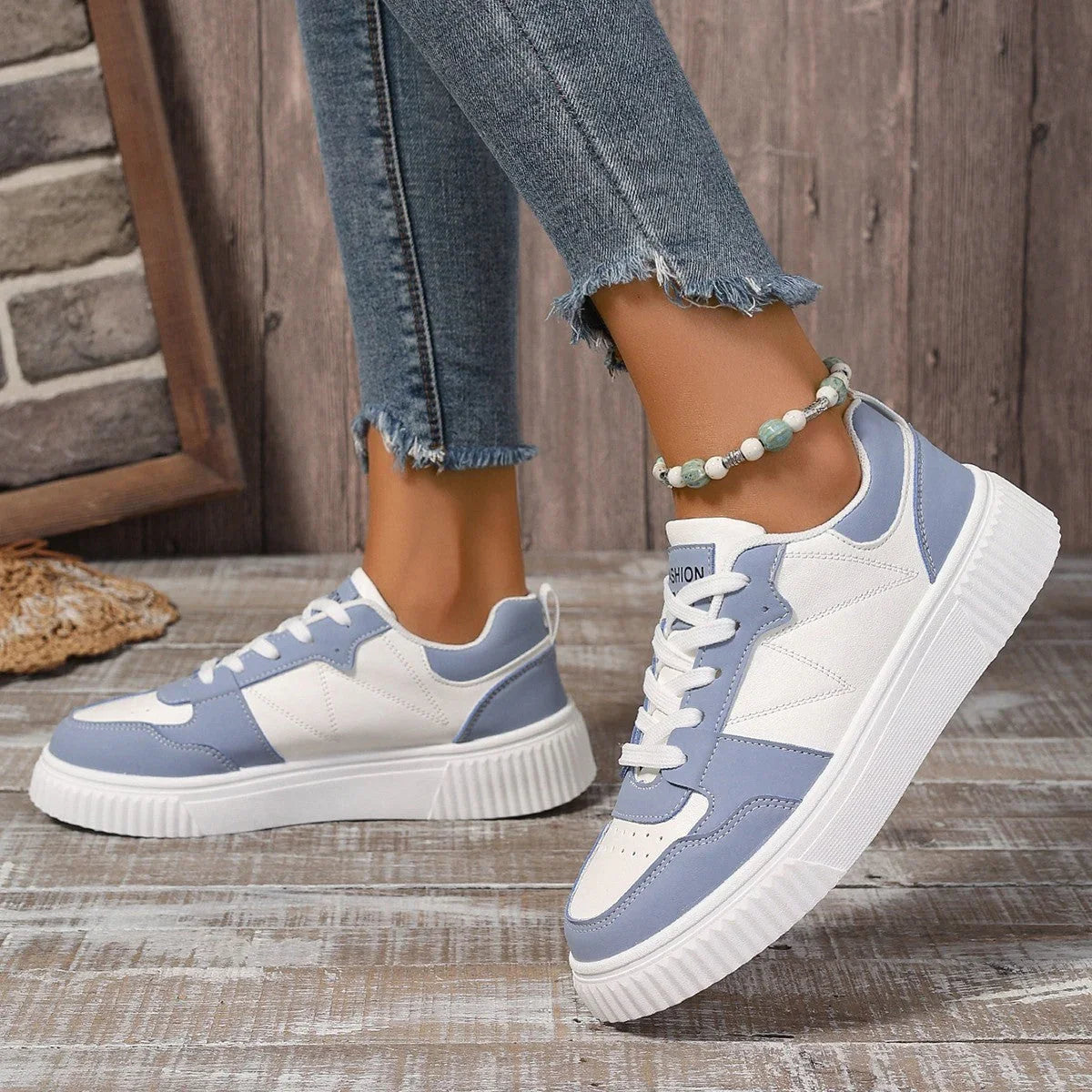 Thick Bottom Lightweight Student Casual Sports Skate Shoes - VAleG