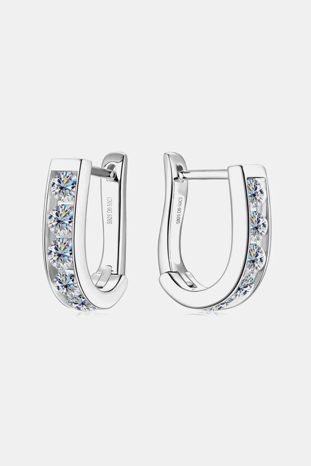 1 Carat Moissanite 925 Sterling Silver Earrings - VAleG