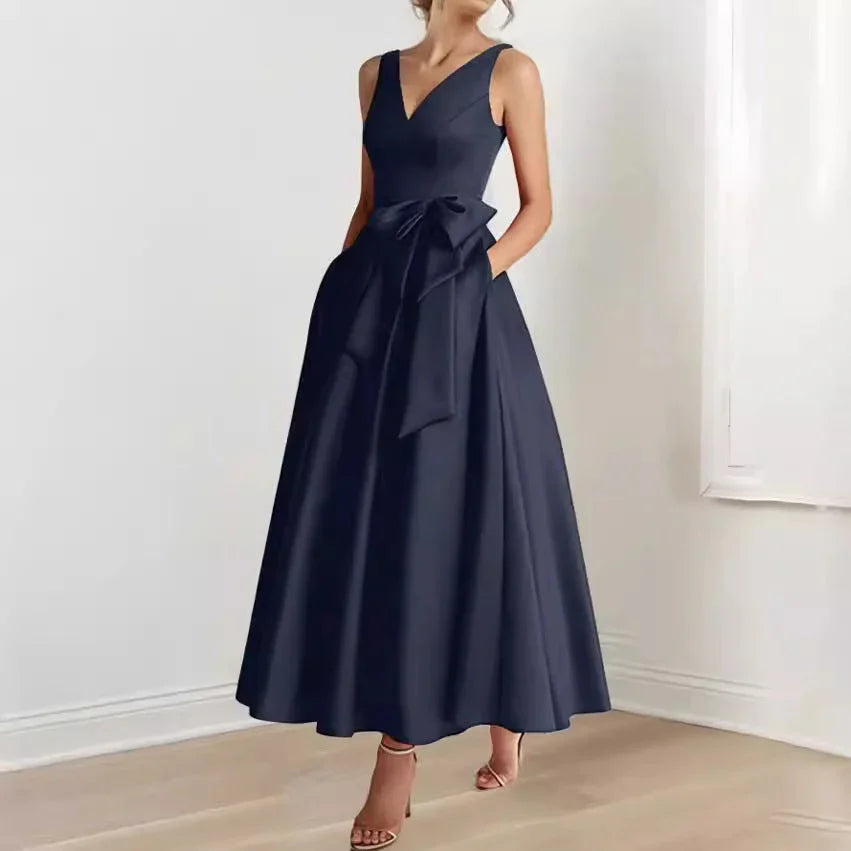 Birthday Party Host V-neck Socialite Daily Wearable Slimming Dress - VAleG