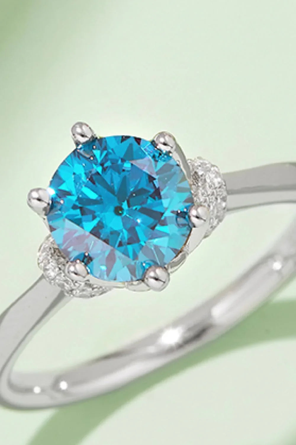 1 Carat Moissanite Contrast 925 Sterling Silver Ring - VAleG