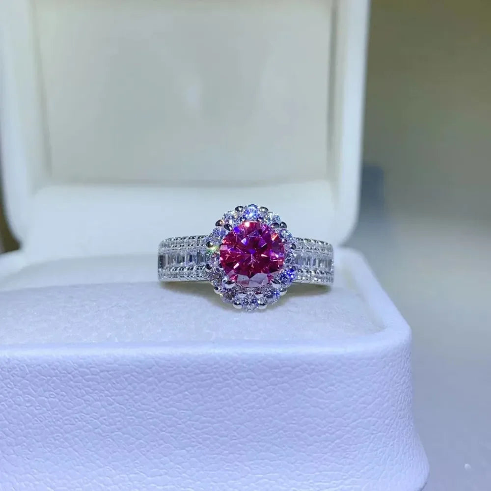 1 Carat Moissanite 925 Sterling Silver Ring - VAleG