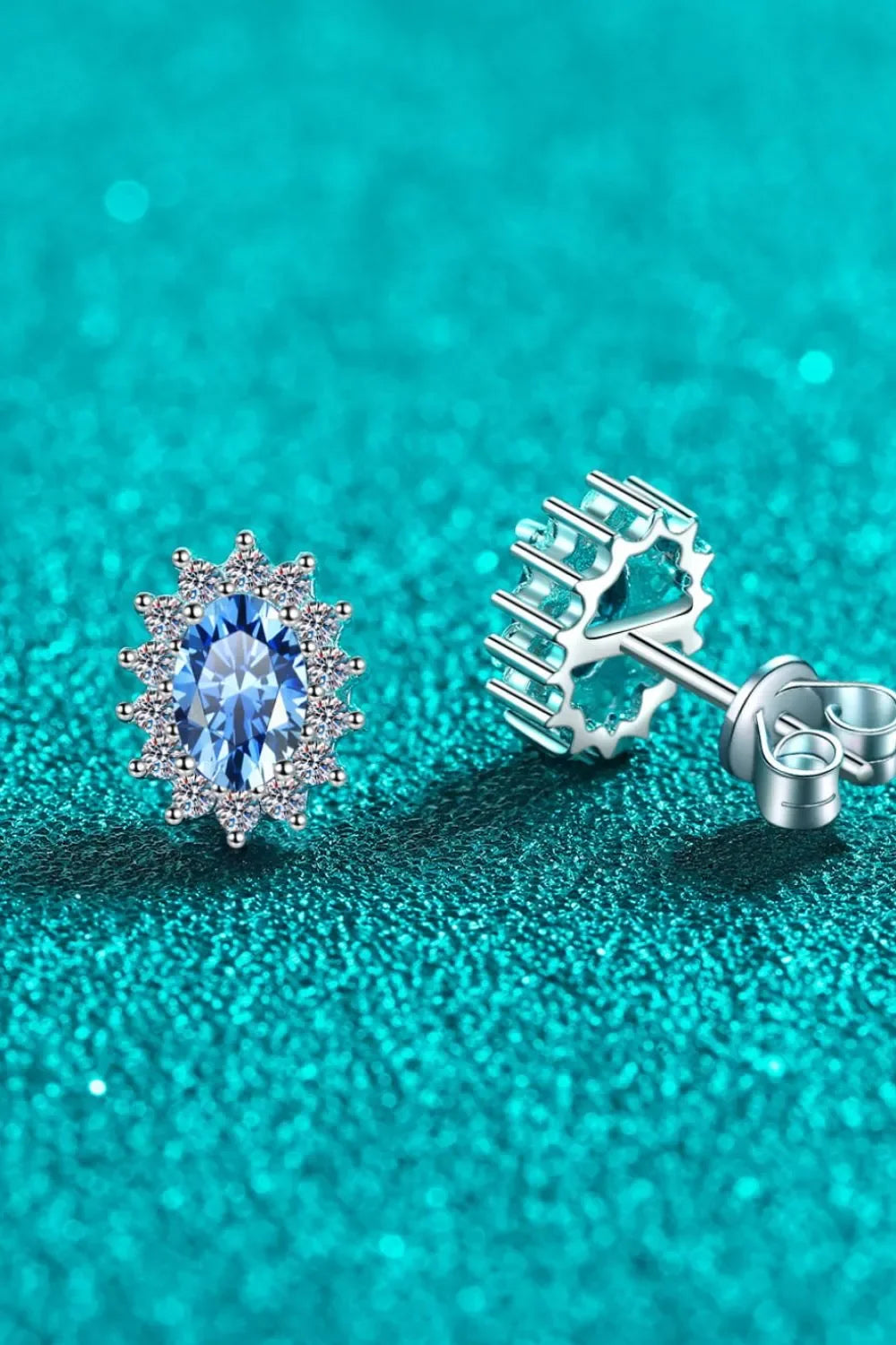 1 Carat Moissanite 925 Sterling Silver Stud Earrings - VAleG