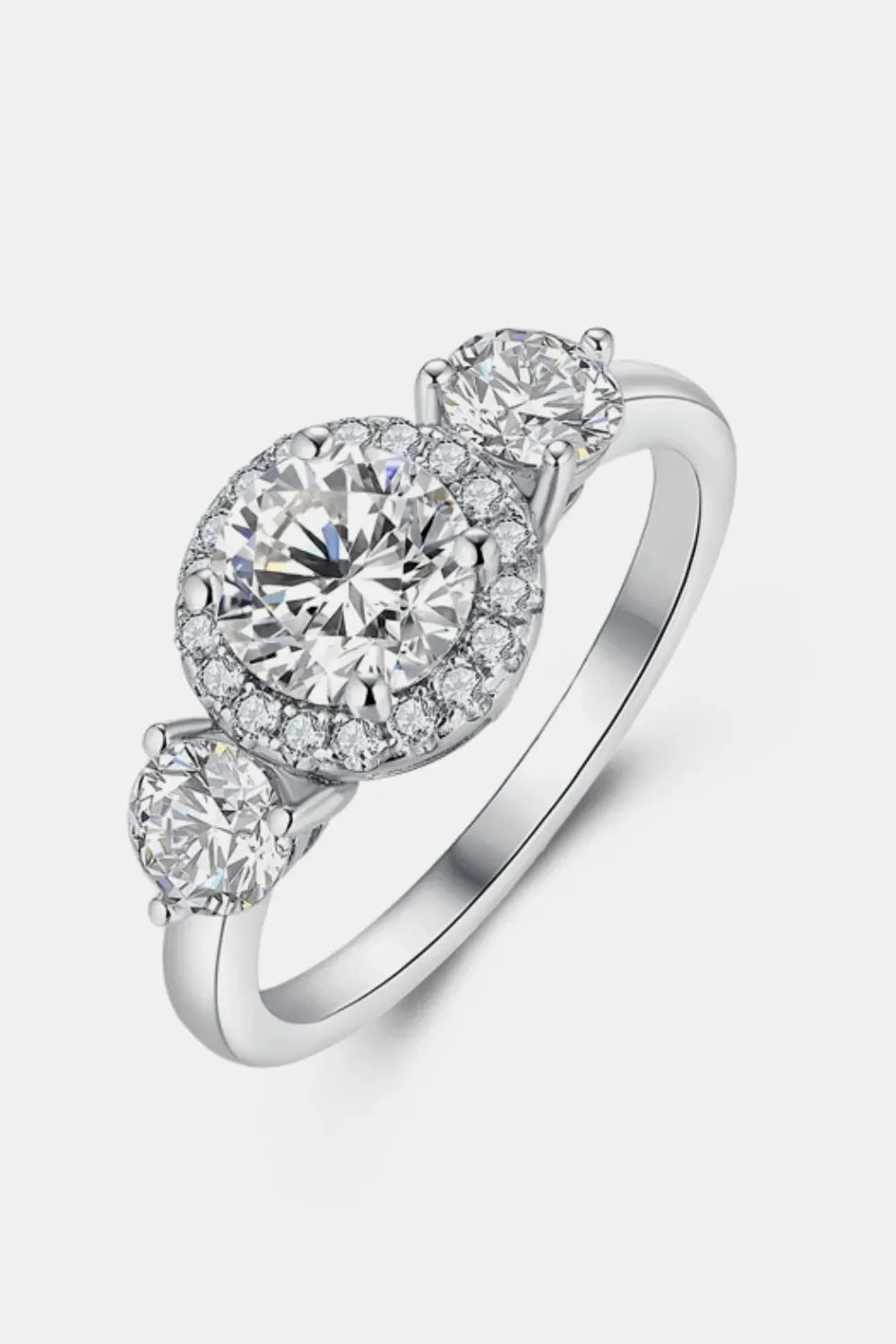 1 Carat Moissanite 925 Sterling Silver Ring - VAleG
