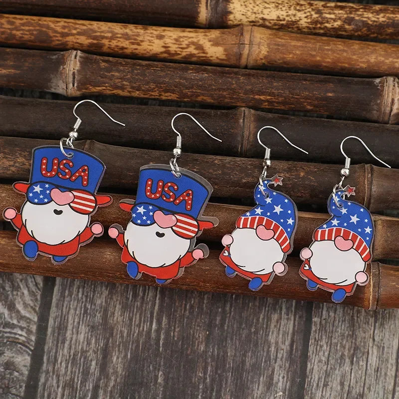 2 Pair Acrylic Gnome Earrings - VAleG