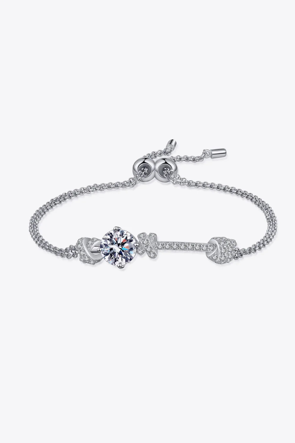 2 Carat Moissanite 925 Sterling Silver Bracelet - VAleG