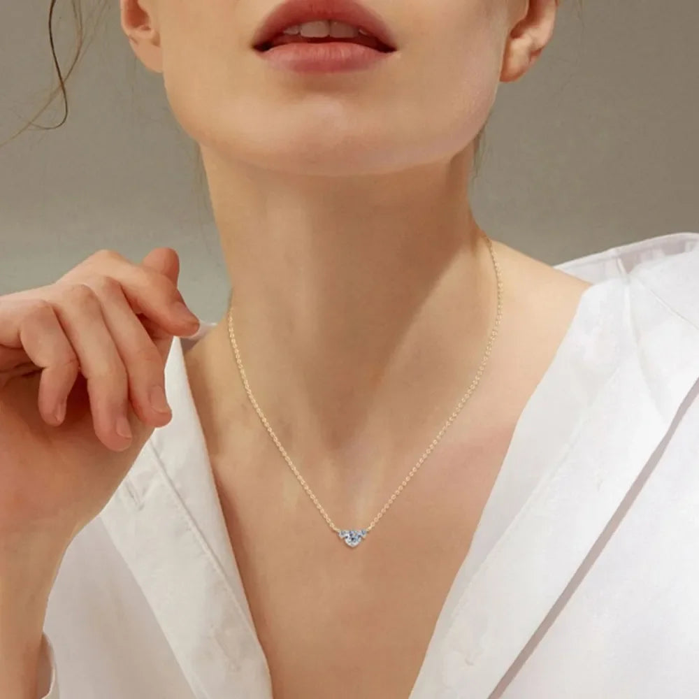 1.2 Carat Moissanite 925 Sterling Silver Necklace - VAleG