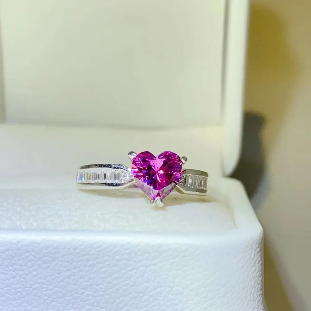 1 Carat Moissanite 925 Sterling Silver Ring - VAleG