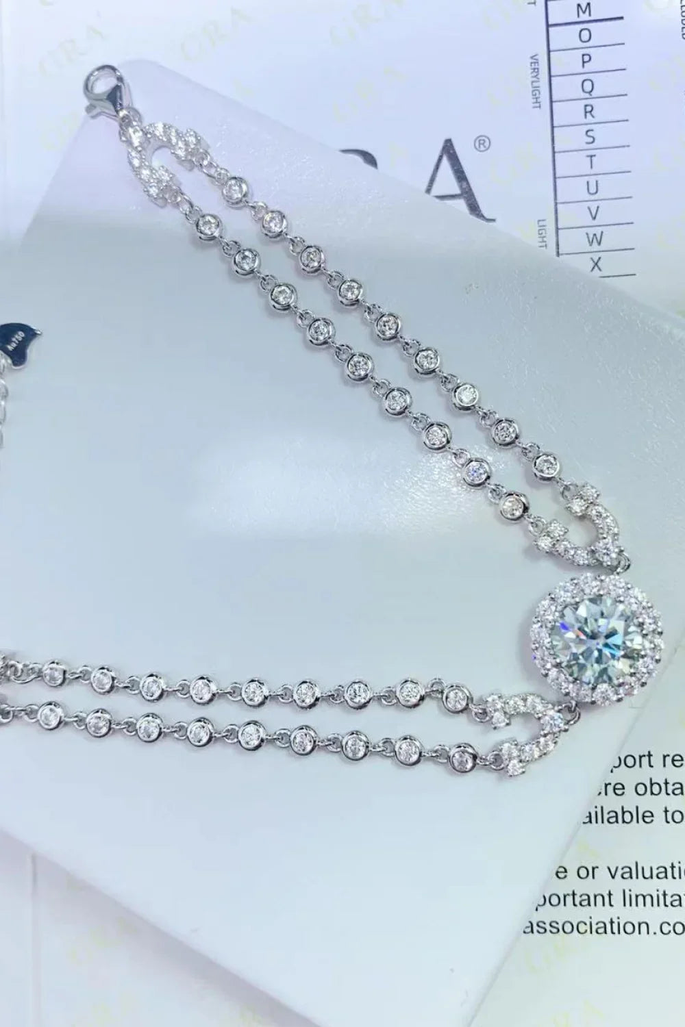 2 Carat Moissanite Double-Layered Bracelet - VAleG