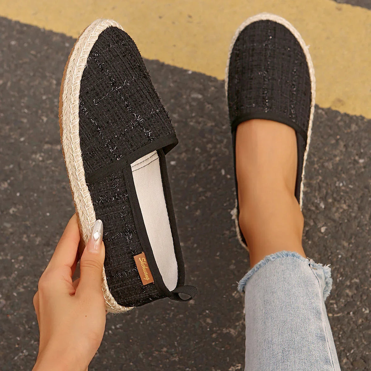 Simple Comfort And Casual Rope Bottom Fisherman Shoes - VAleG