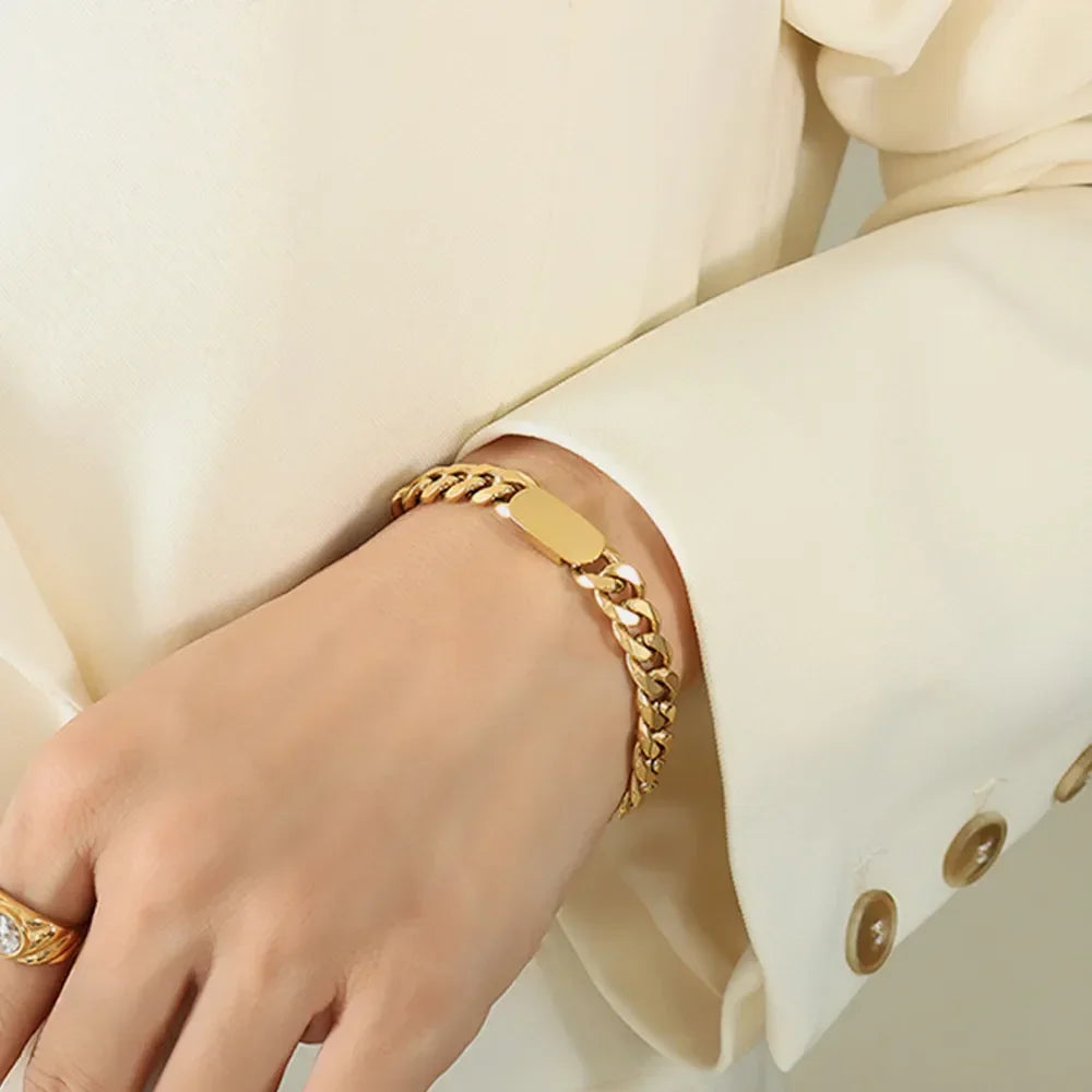 18K Gold-Plated Titanium Steel Bracelet - VAleG