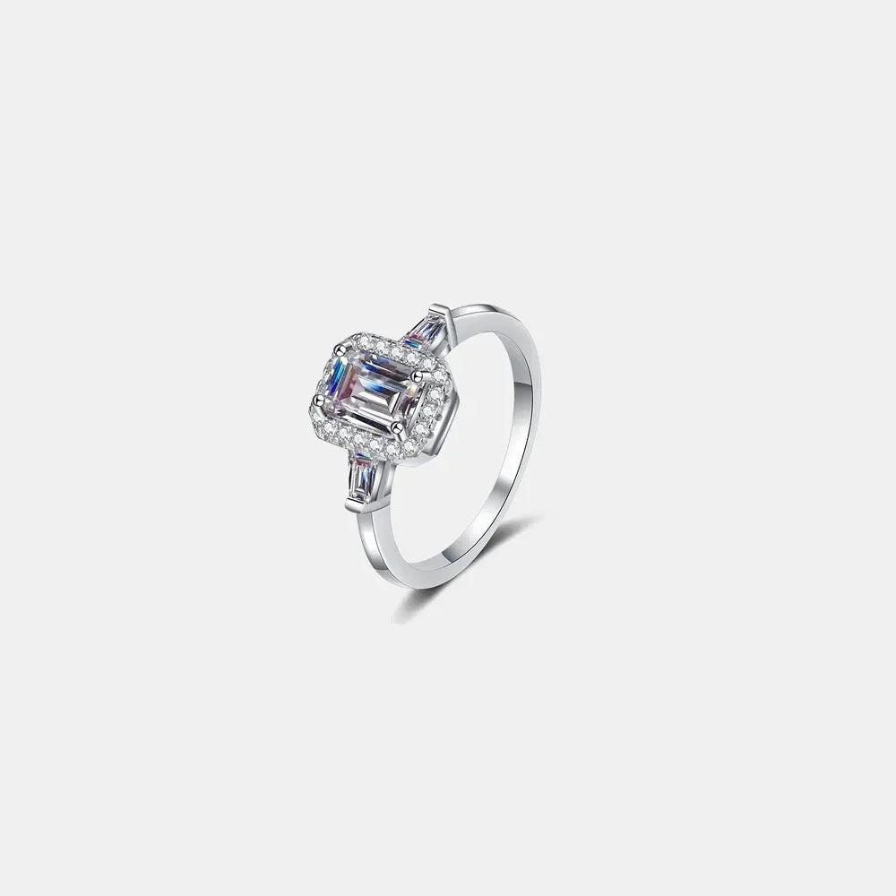 1 Carat Moissanite 925 Sterling Silver Ring - VAleG