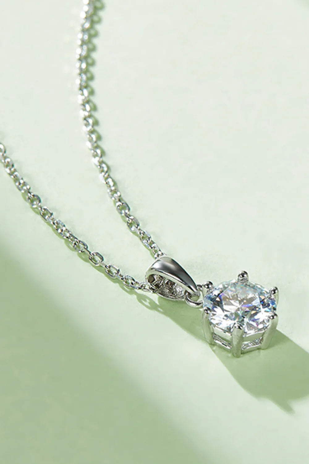 1 Carat Moissanite 925 Sterling Silver Necklace - VAleG