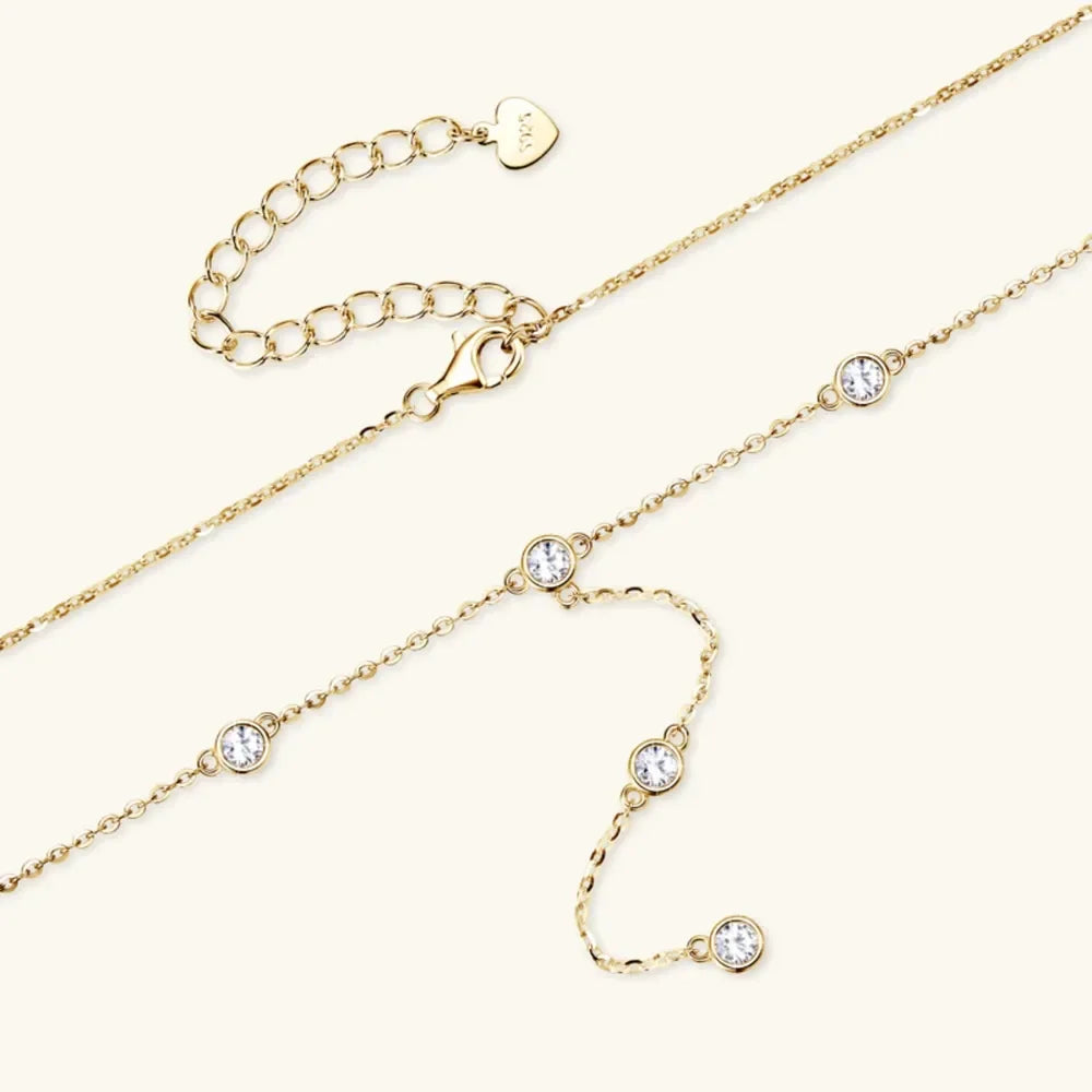 1.1 Carat Moissanite 925 Sterling Silver Necklace - VAleG