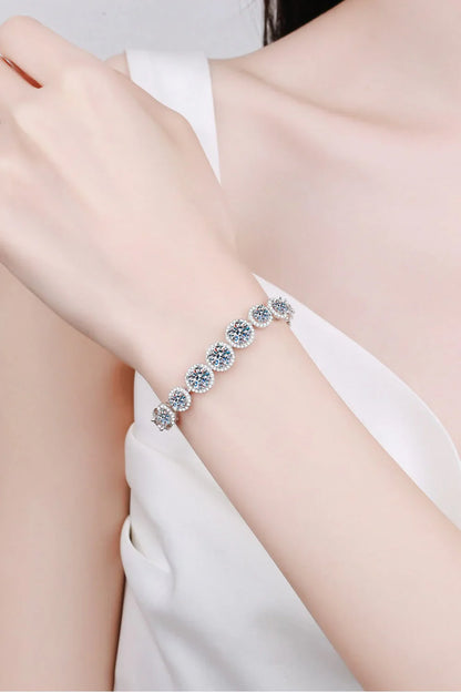 925 Sterling Silver 10.4 Carat Moissanite Bracelet - VAleG