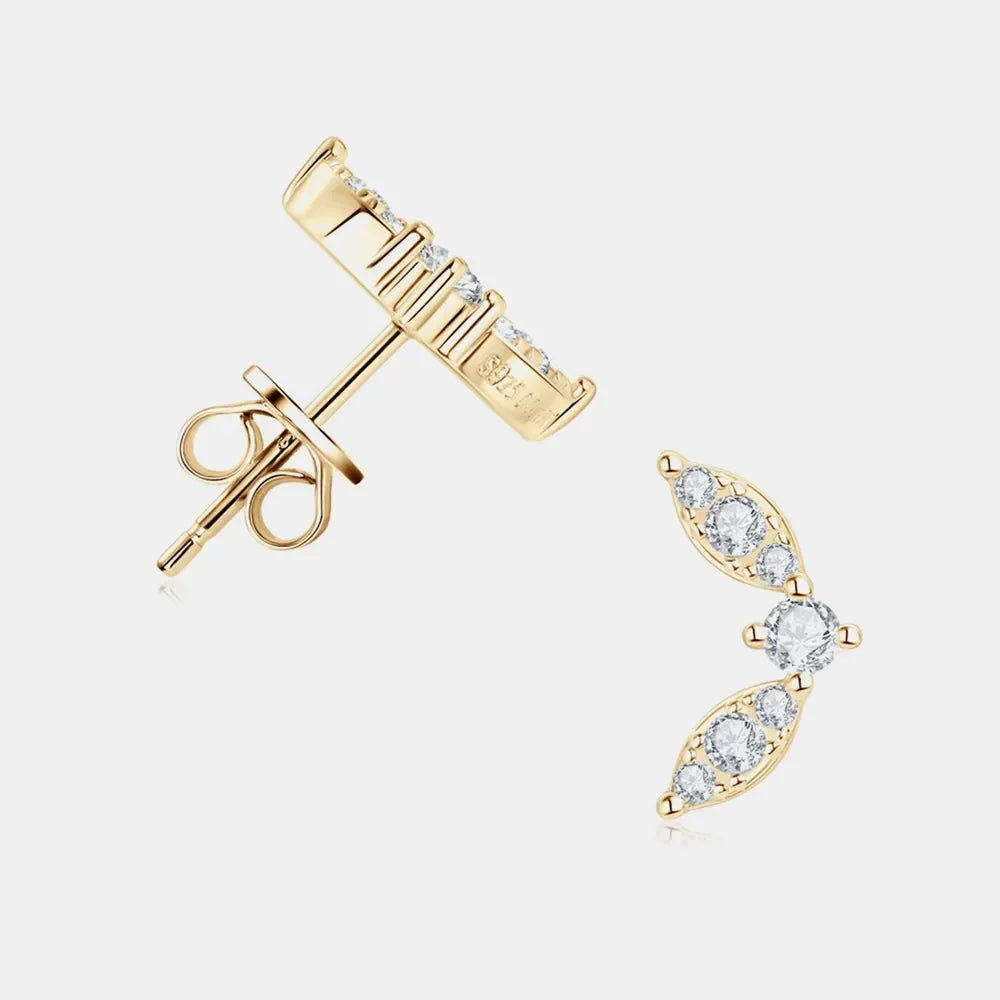 Moissanite 925 Sterling Silver Stud Earrings - VAleG