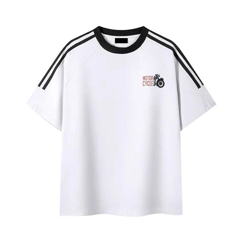 Summer Short-sleeved T-shirt Student Top Round Neck - VAleG