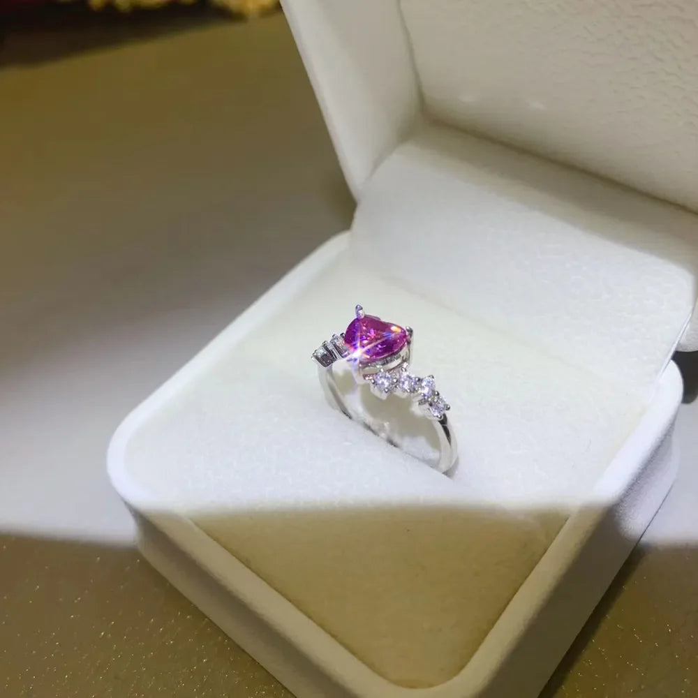 1 Carat Moissanite 925 Sterling Silver Ring - VAleG