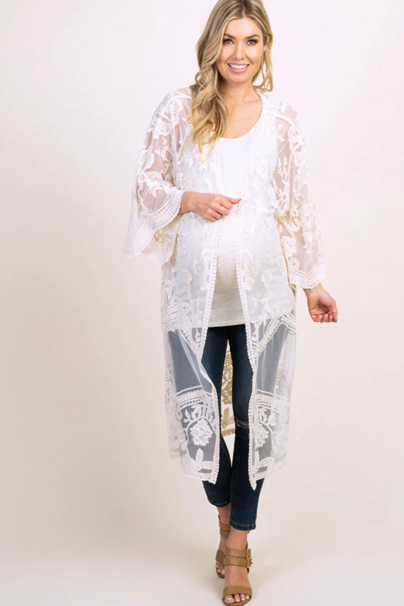 Beach Lace Cardigan Sunscreen Coat Blouse - VAleG