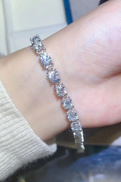 10 Carat Moissanite Platinum-Plated Bracelet - VAleG