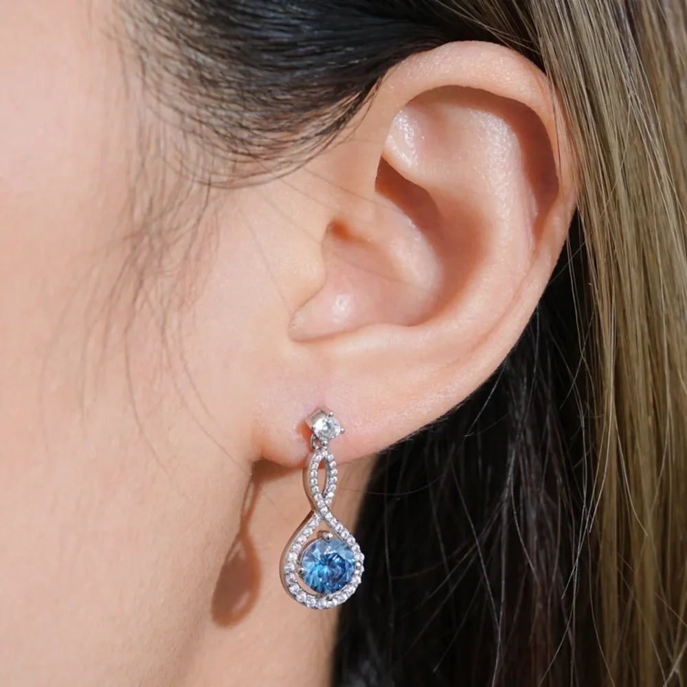 1 Carat Moissanite 925 Sterling Silver Earrings - VAleG