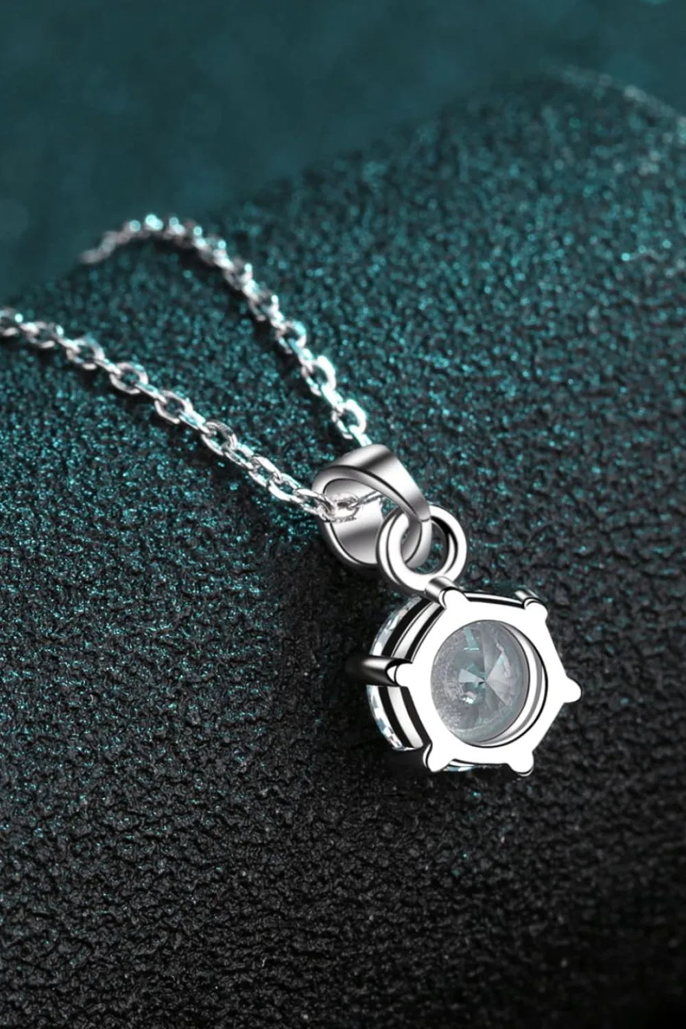 1 Carat Moissanite 925 Sterling Silver Necklace - VAleG