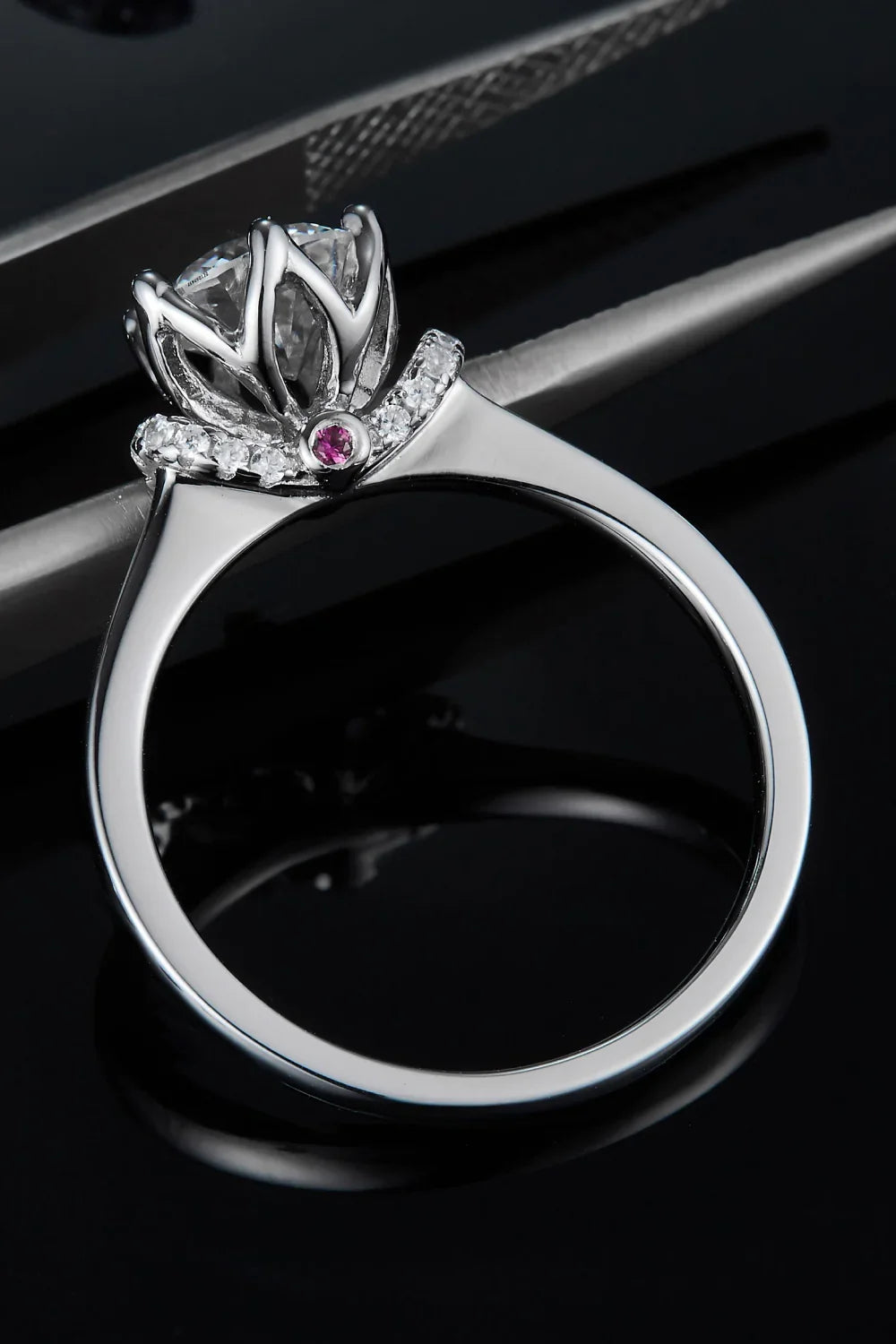 1 Carat Moissanite 925 Sterling Silver Ring - VAleG