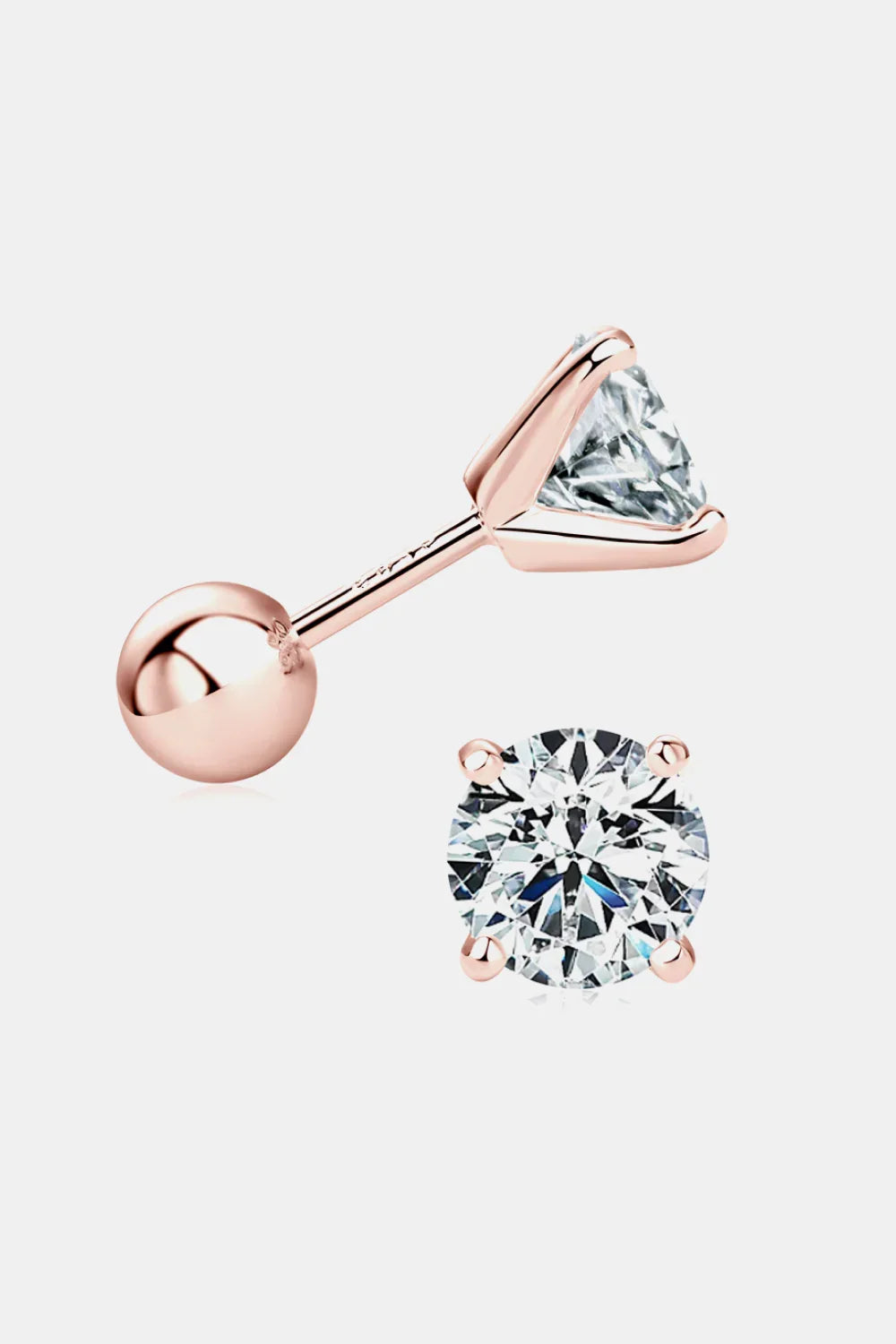 2 Carat Moissanite 925 Sterling Silver Stud Earrings - VAleG