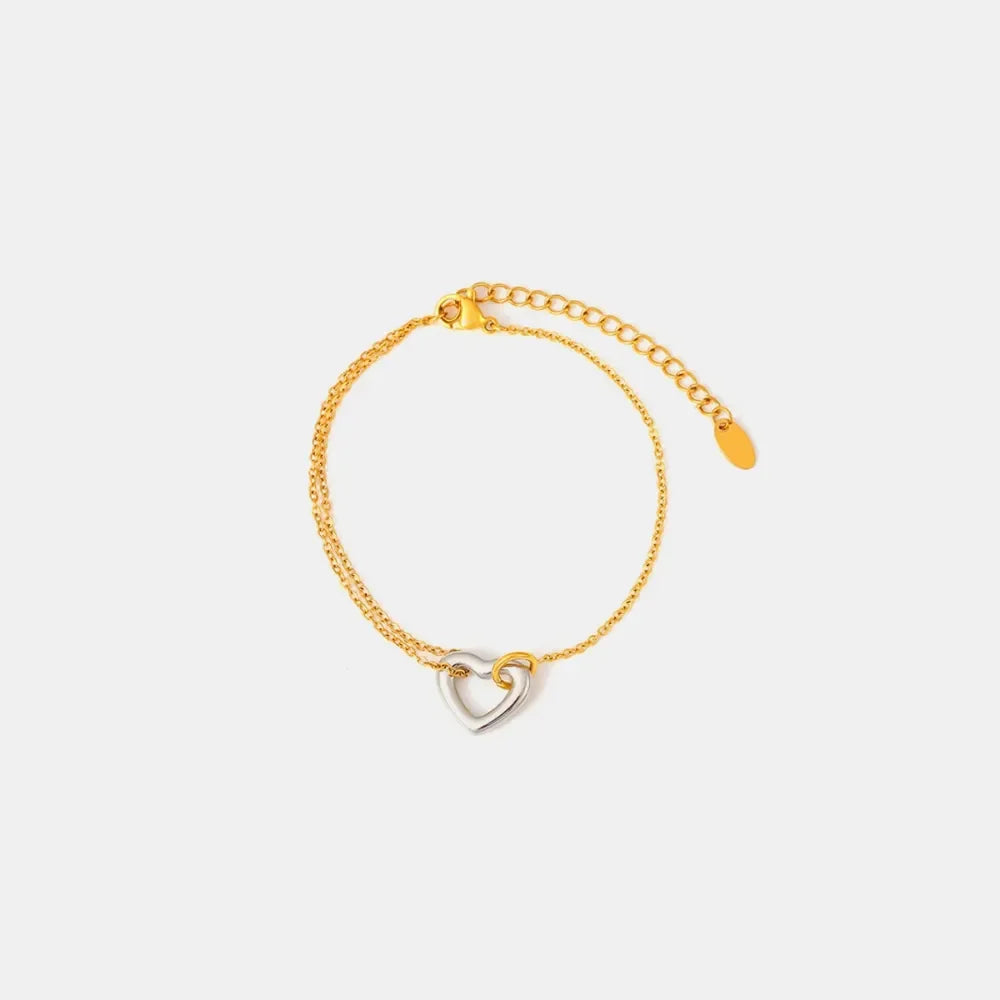18K Gold-Plated Heart Bracelet - VAleG