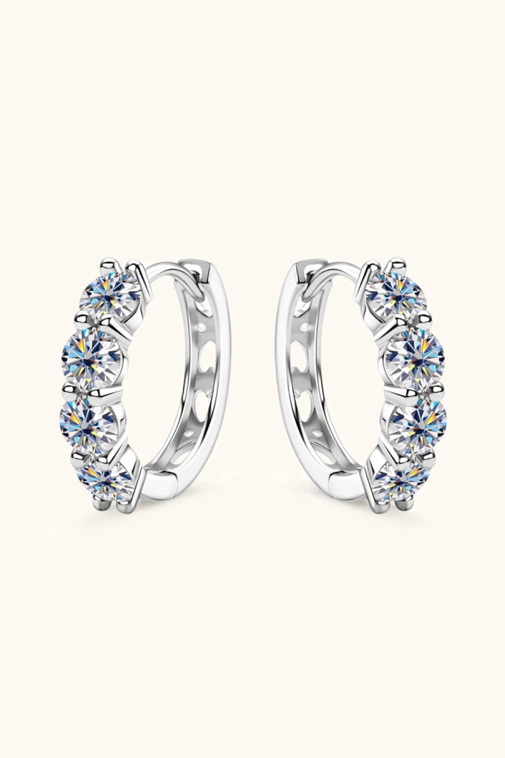 2.4 Carat Moissanite Huggie Earrings - VAleG
