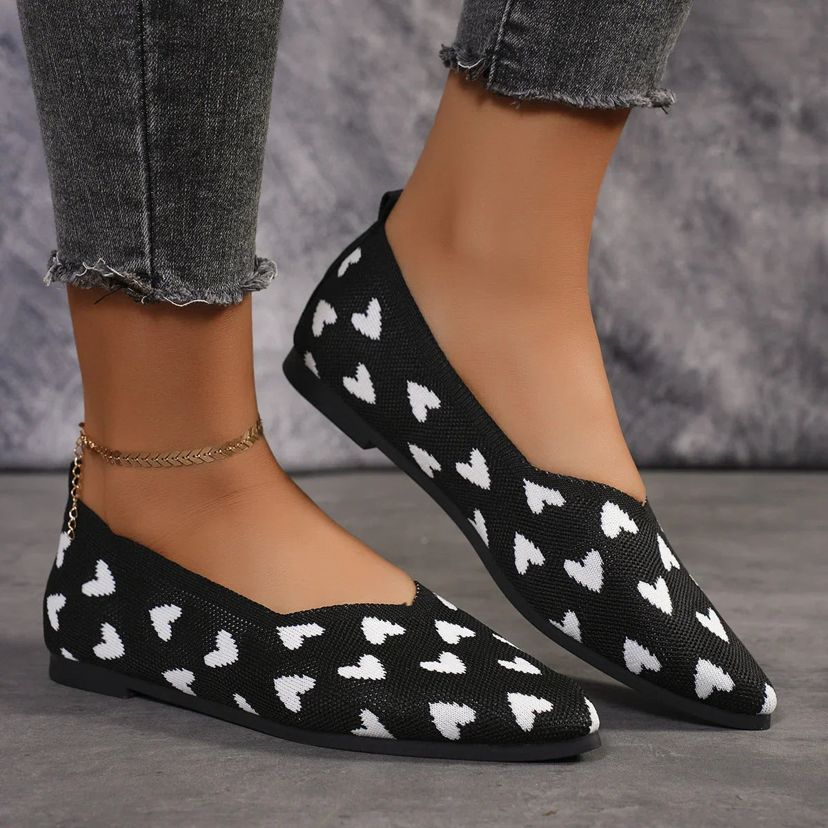 Flat Casual Shoes Light Knit Women's Shoes - VAleG