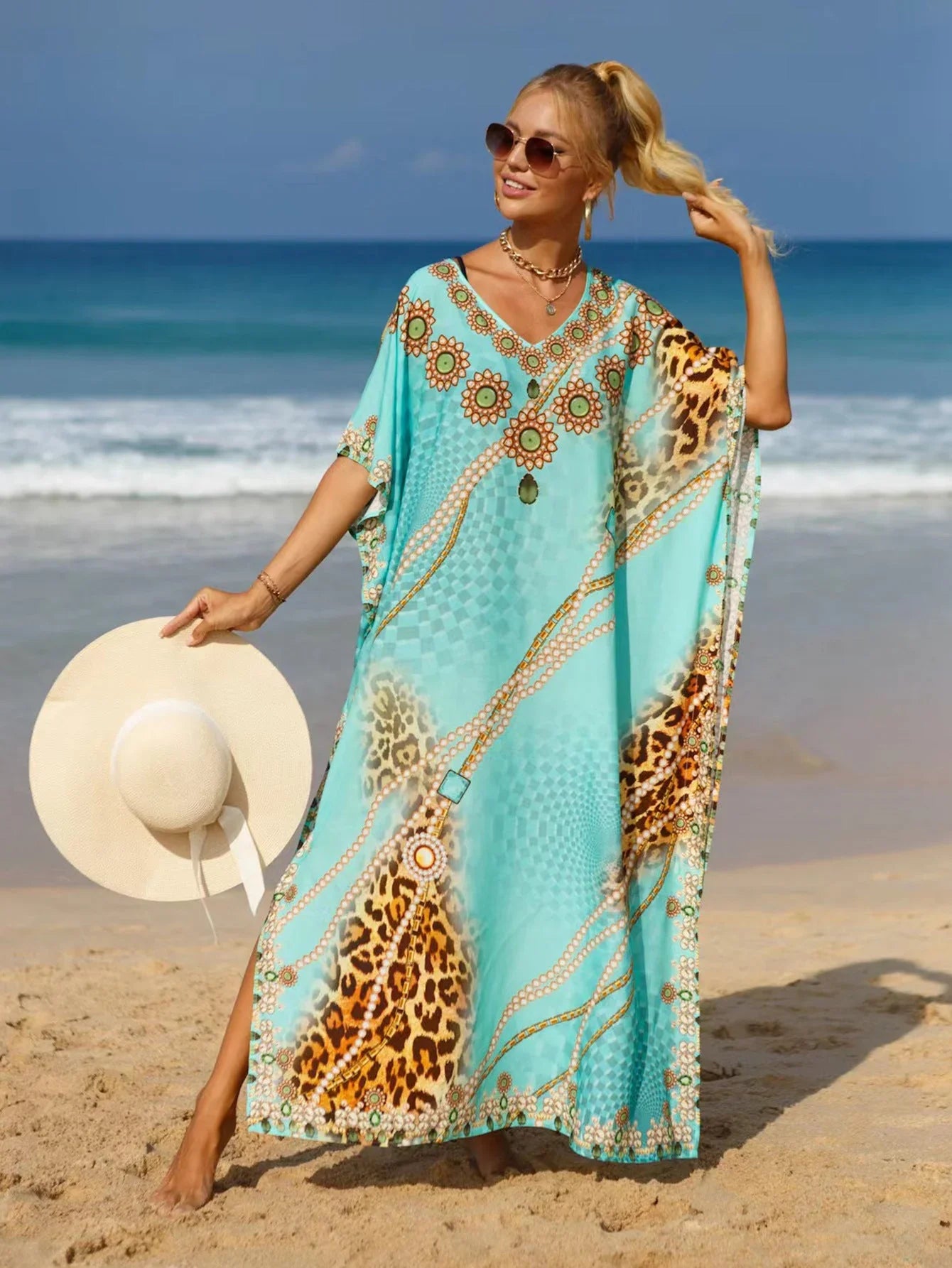 19 Colors Beach Cover-up Bohemian Beach Dress Plus Size - VAleG