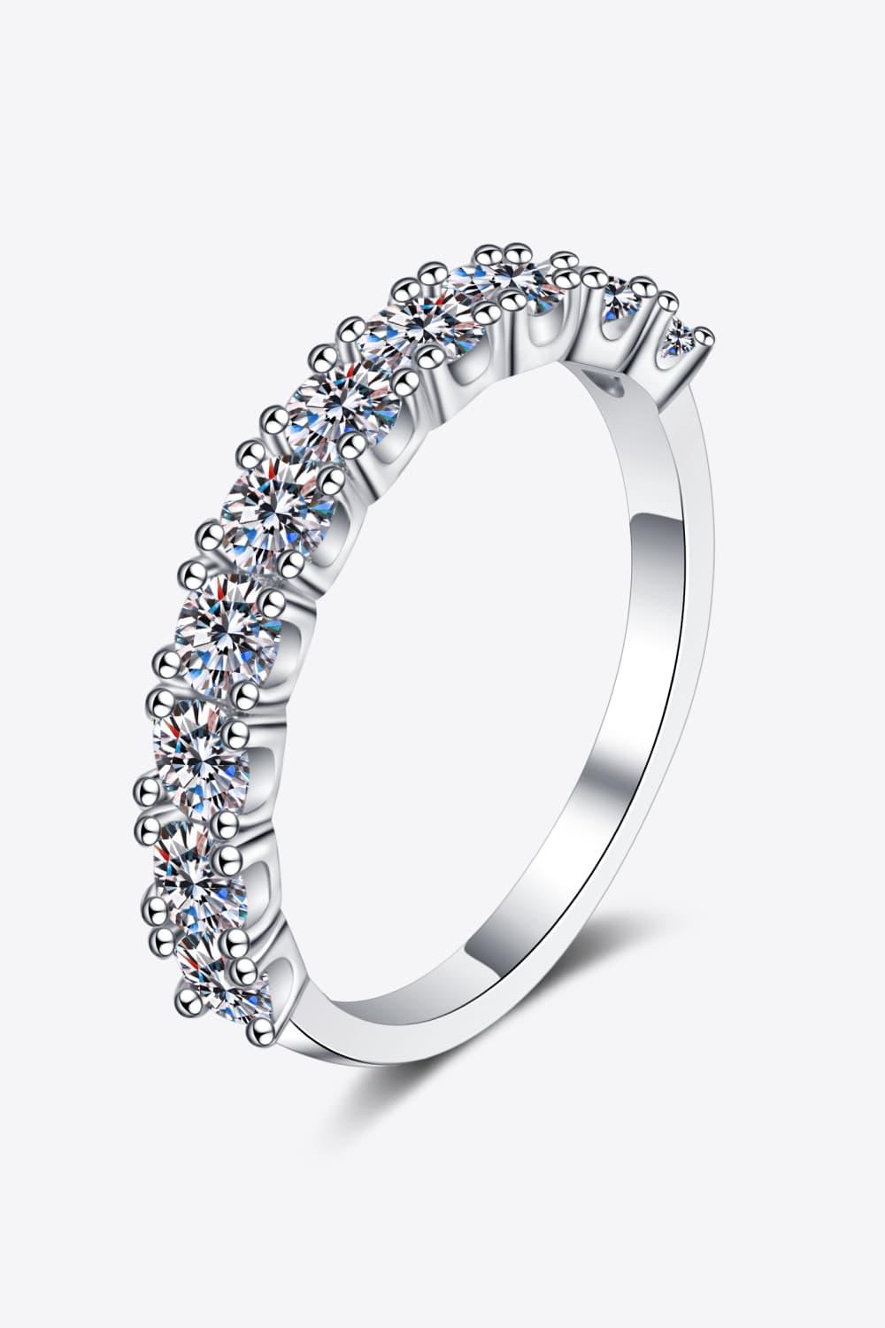 1 Carat Moissanite Half-Eternity Ring - VAleG