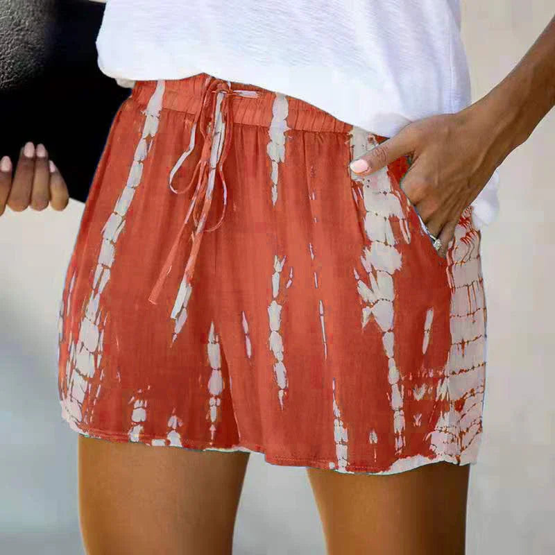 Summer European And American Tie-dye Striped Wide-leg Shorts - VAleG