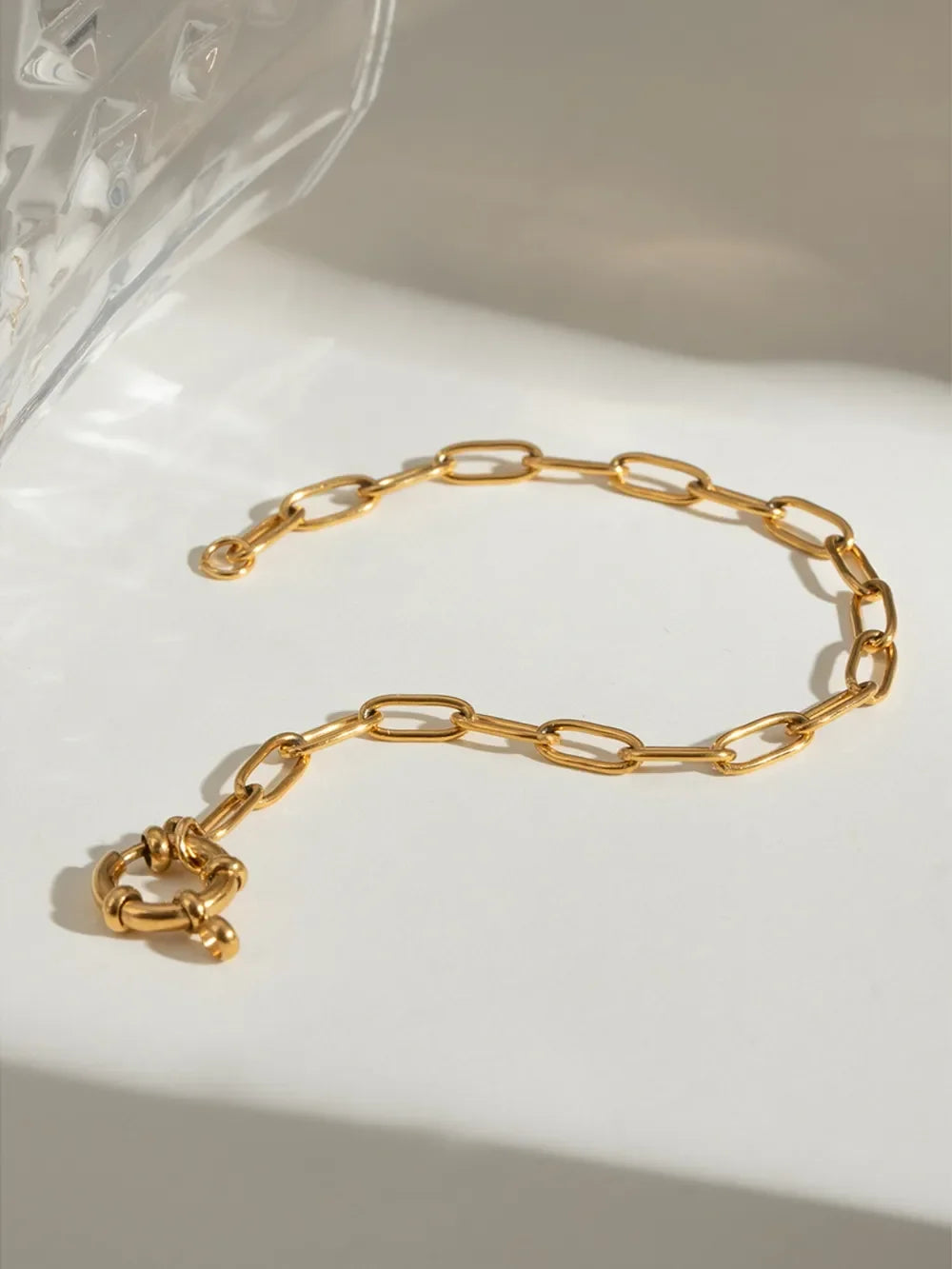 18K Gold-Plated Stainless Steel Chain Bracelet - VAleG