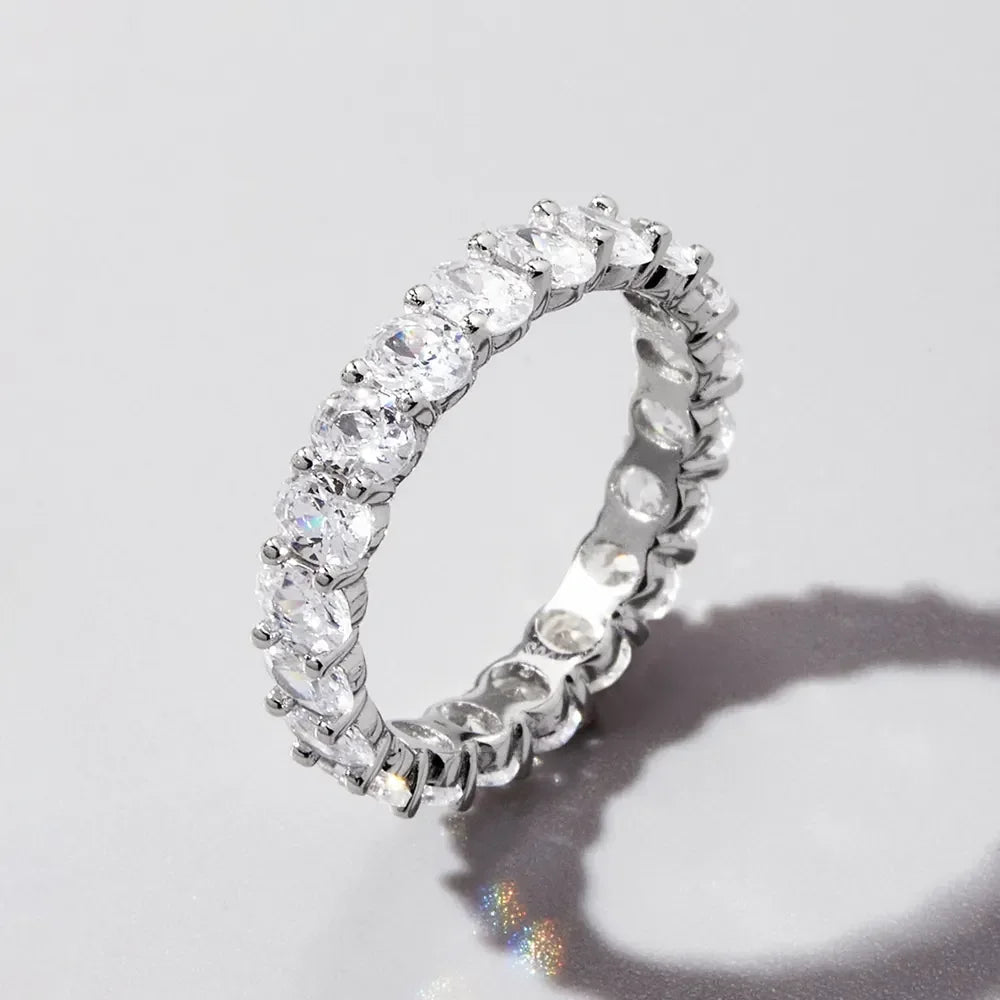 Inlaid Zircon 925 Sterling Silver Ring - VAleG