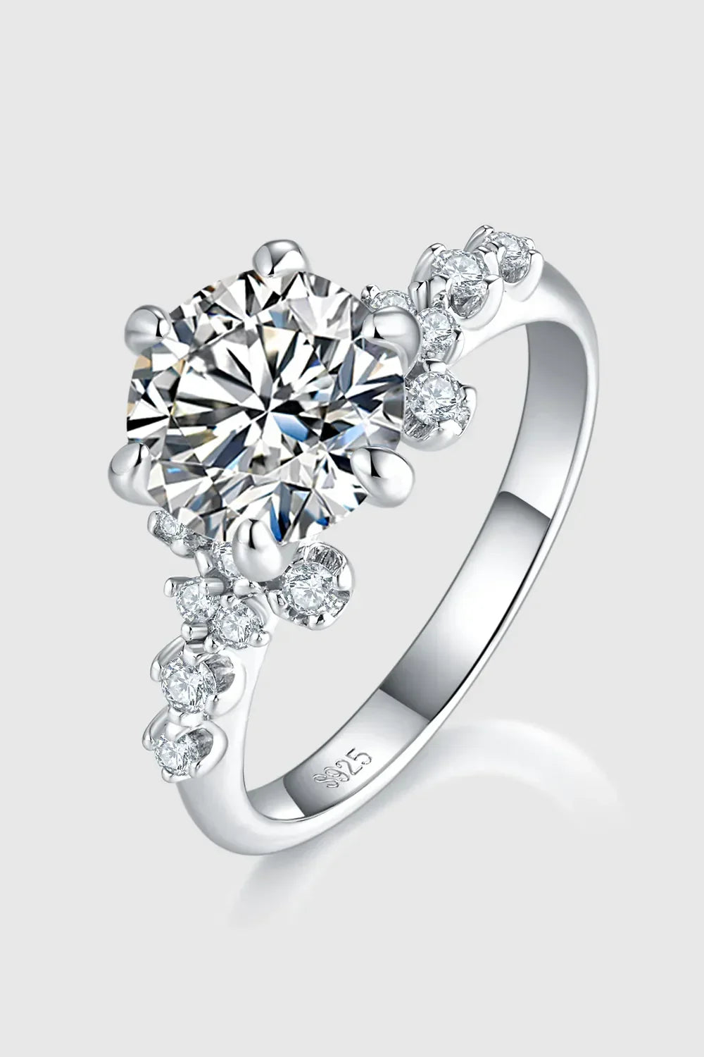 2 Carat Moissanite 925 Sterling Silver Ring - VAleG